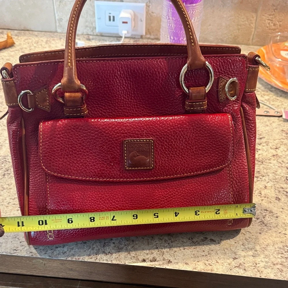 Dooney & Bourke Cherry Red Satchel - Picture 2 of 11